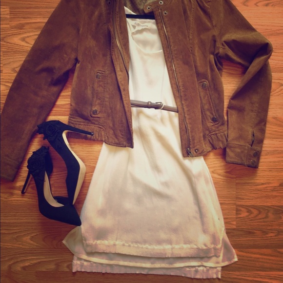 BCBGeneration Ribbed White Mini Tank Dress, Small - Picture 3 of 6